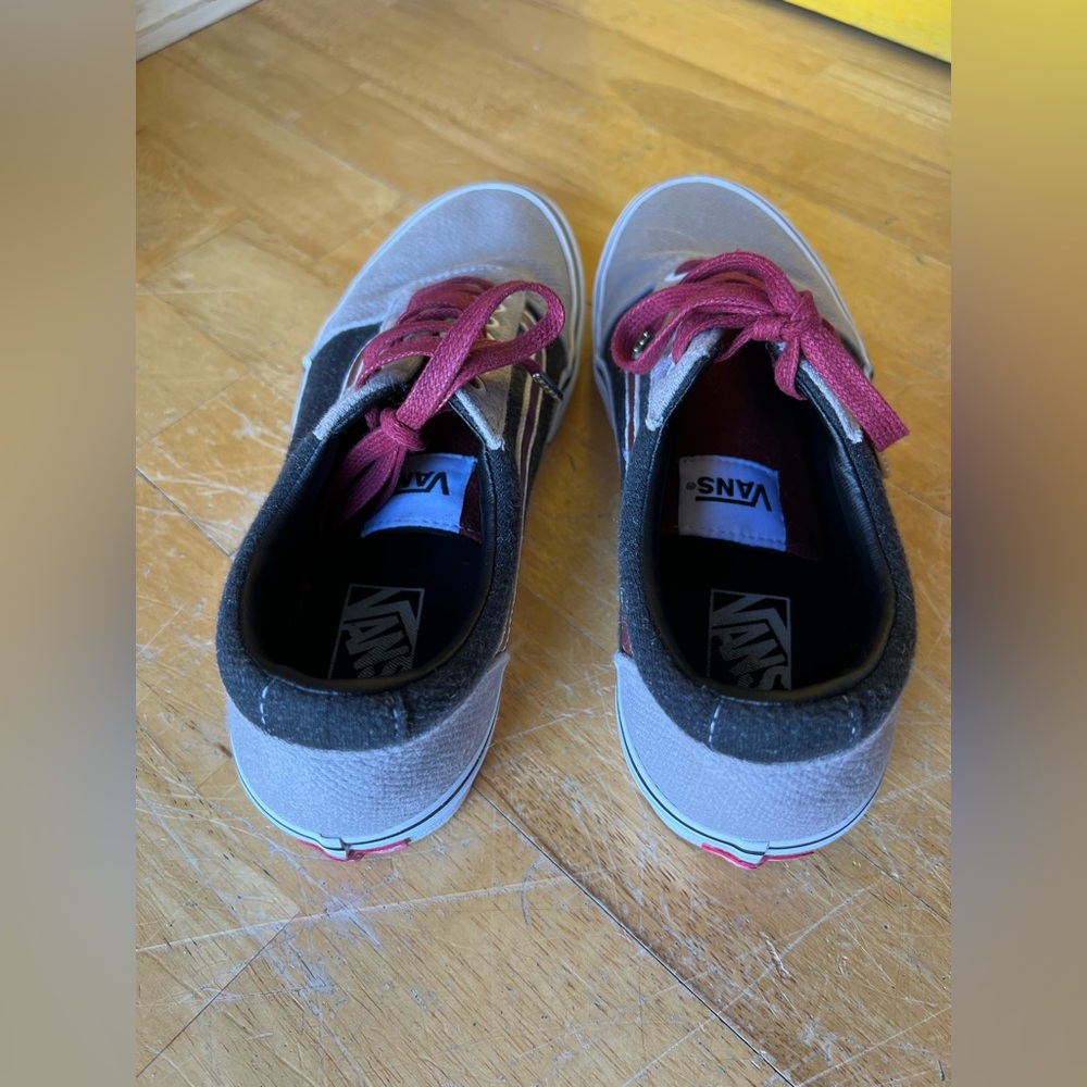 Vans Old School Ward Jersey Block Drizzle Sneakers with NEW Burgundy Laces - Picture 4 of 16